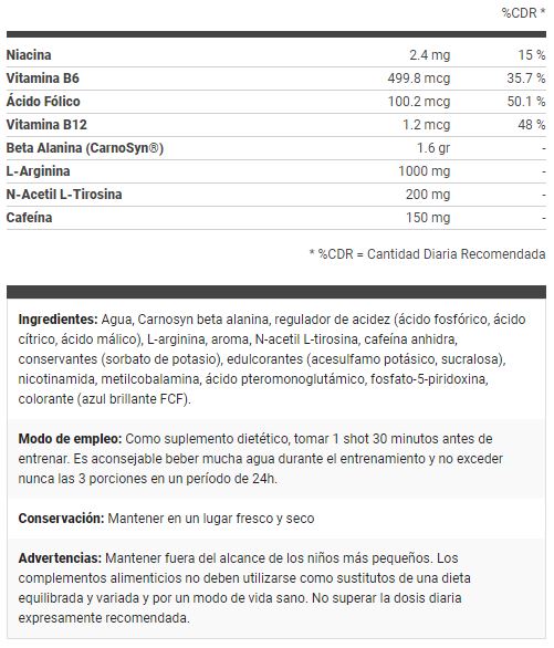 Información nutricional